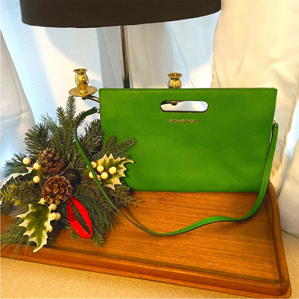 Michael Kors MK Clutch Bag~Green